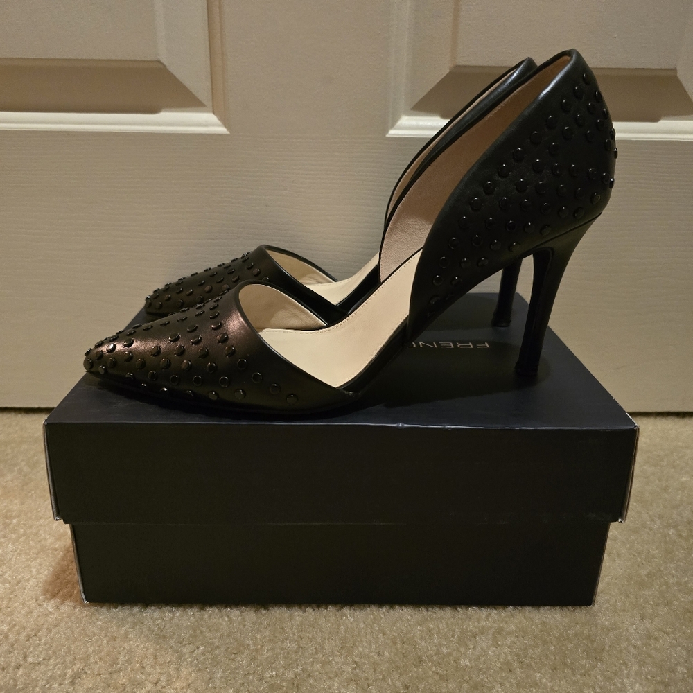 French Connection Forever Pumps, Black, Studded, Women's Size 11